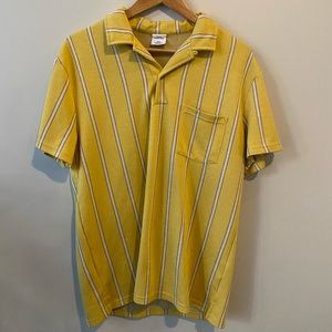 Urban Outfitters yellow retro polo